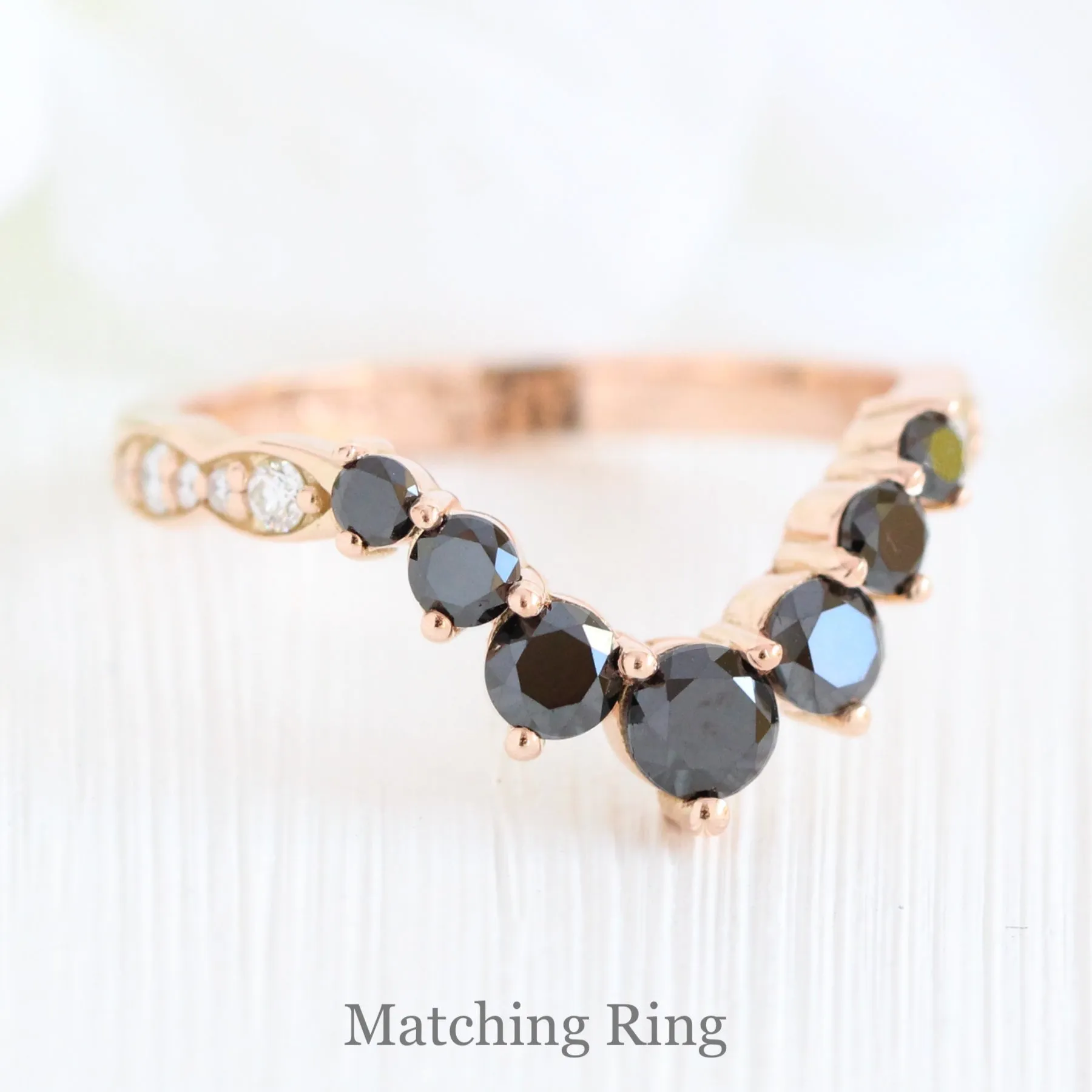 0.50 Ct. 5 Black Diamond Earrings in 14k Gold Crawler Earrings Studs