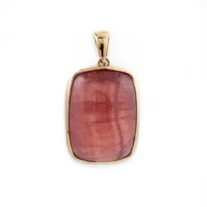 14kt Gold Rhodochrosite Pendant