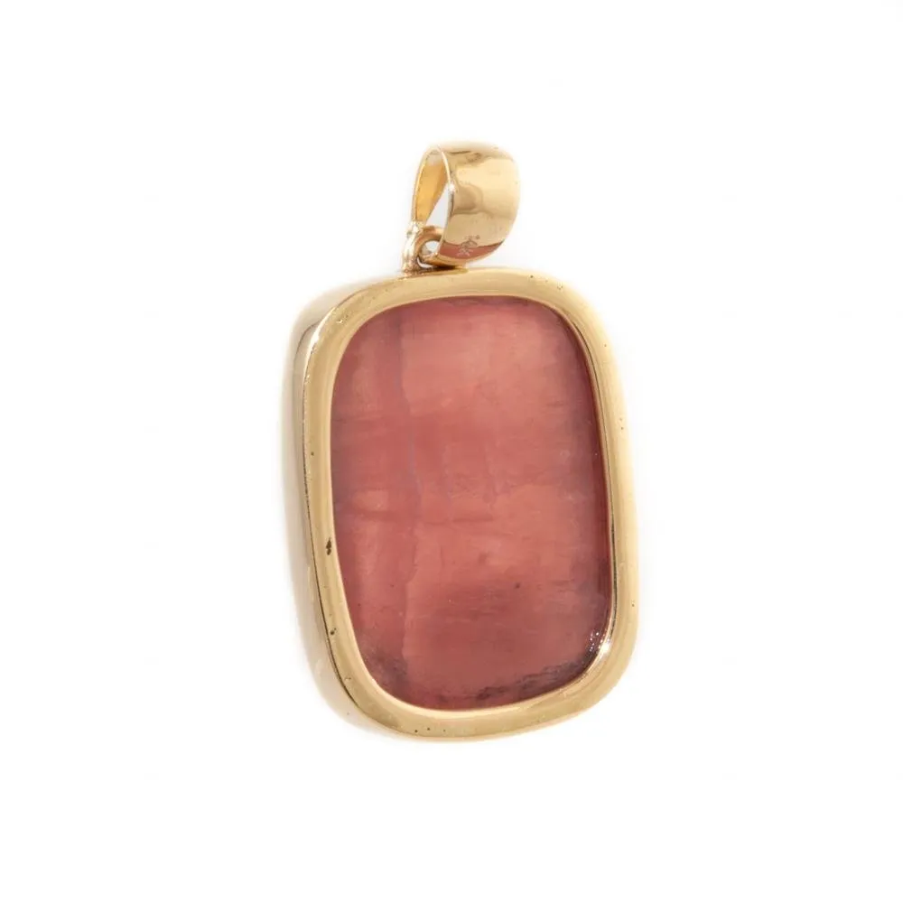 14kt Gold Rhodochrosite Pendant