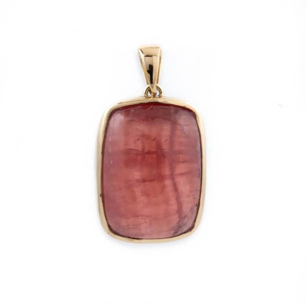 14kt Gold Rhodochrosite Pendant