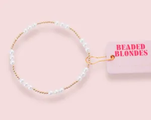 BB ILY Pearl in Gold Bracelet