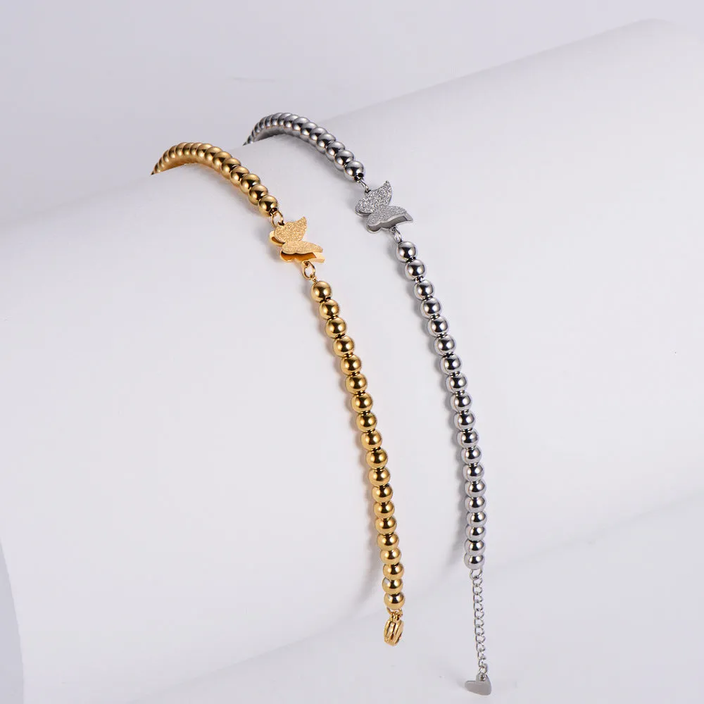 Casual Unisex Butterfly Bowknot Stainless Steel Handmade Bracelets