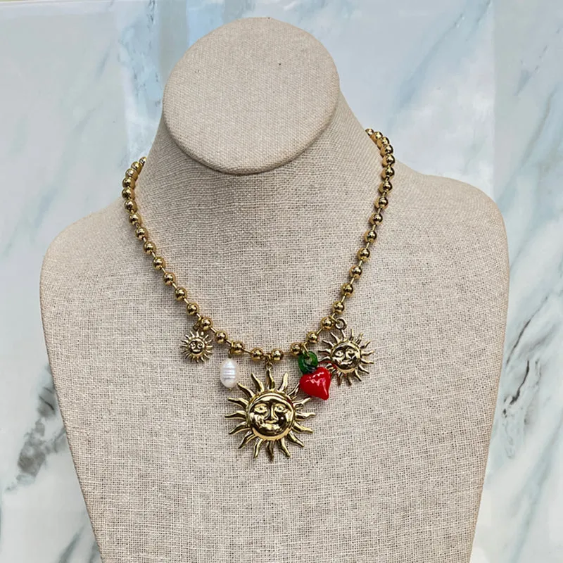 Gold Pendants Necklace