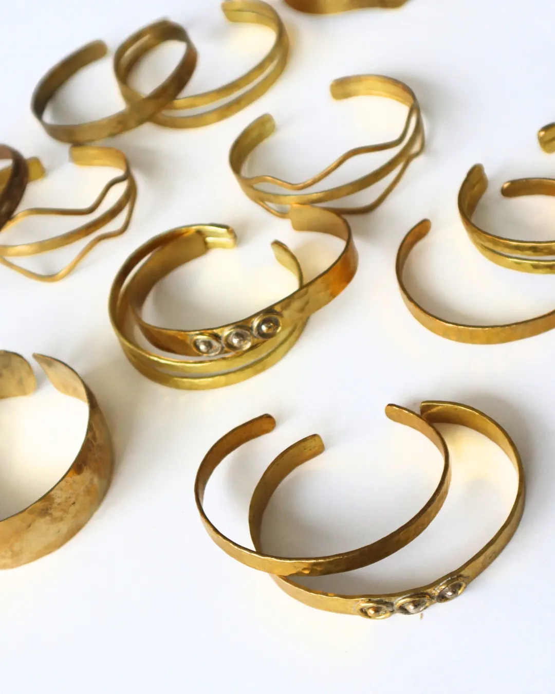 Hammered Brass Moroccan Cuff