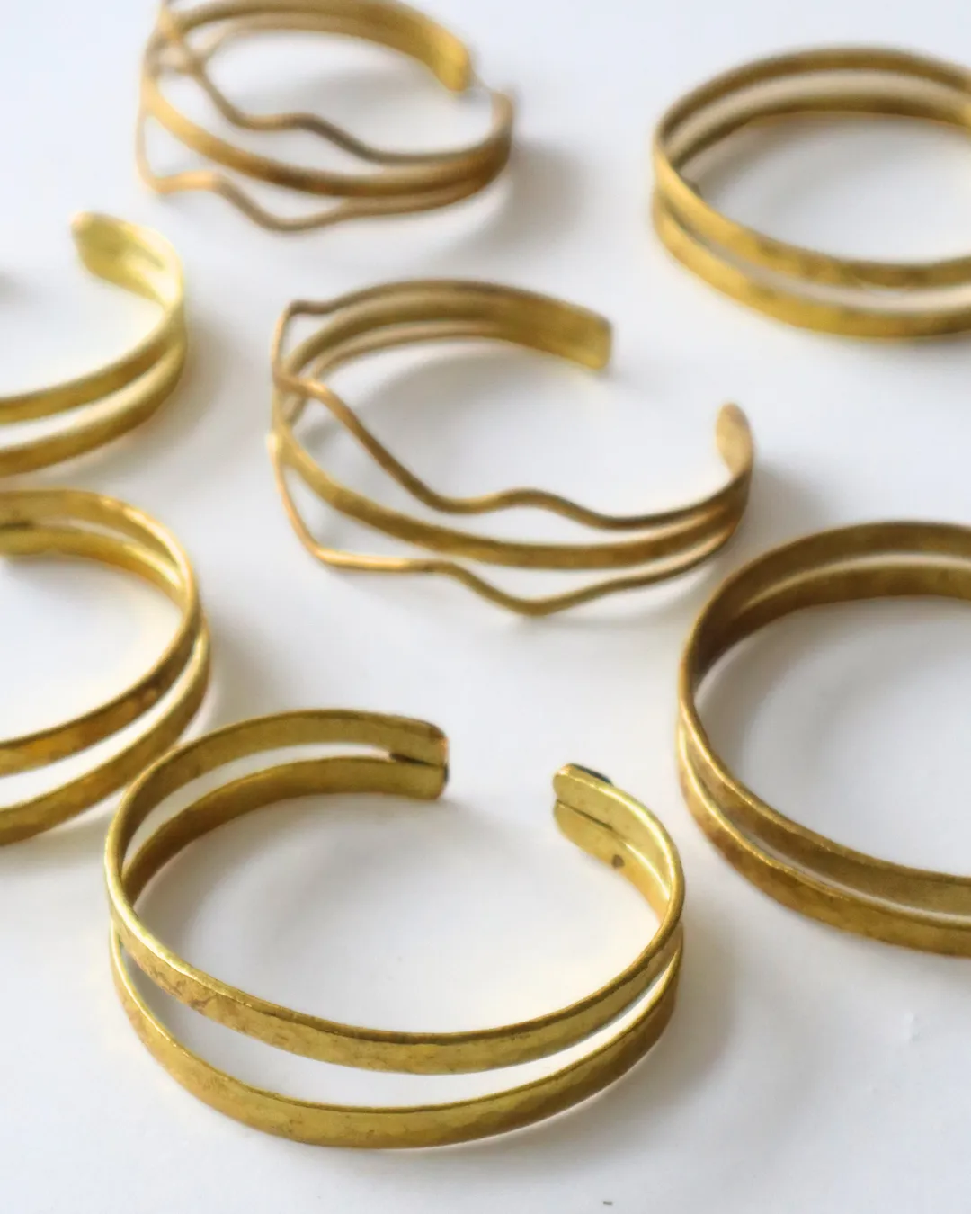 Hammered Brass Moroccan Cuff