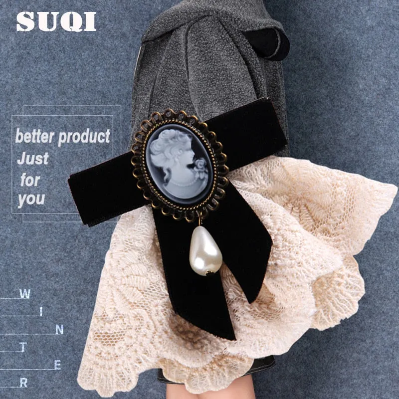 High-end Vintage Bow Brooch Lapel Pin Badge Coat Sweater Ornament Butterfly Brooches
