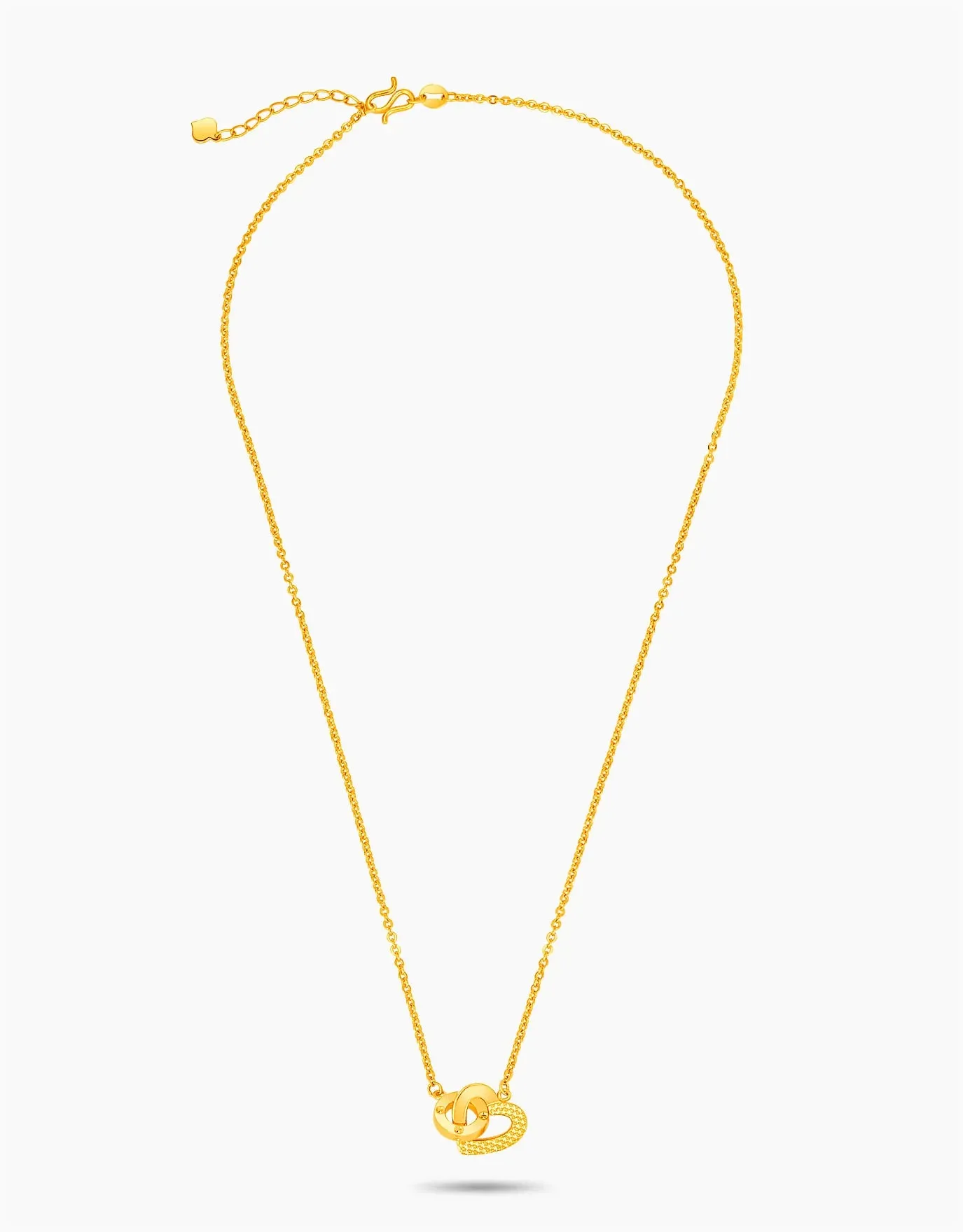LVC 9IN Interlocking Love 999 Gold Necklace