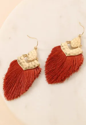 Metal Tassel Dangling Earrings