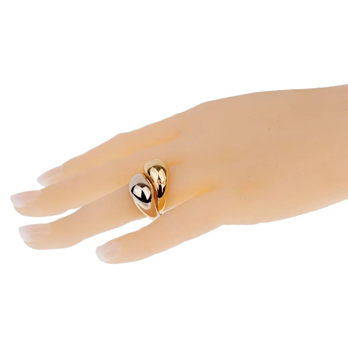 Pomellato White & Yellow Gold Cocktail Dome Ring