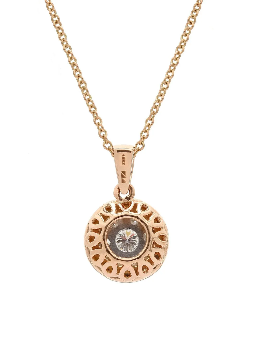 Real Diamond Illusion Cluster Pendant With Chain