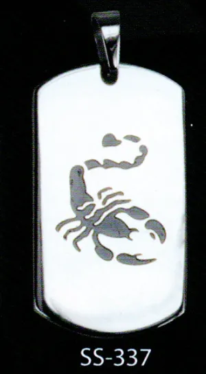 Scorpion Dog Tag Pendant