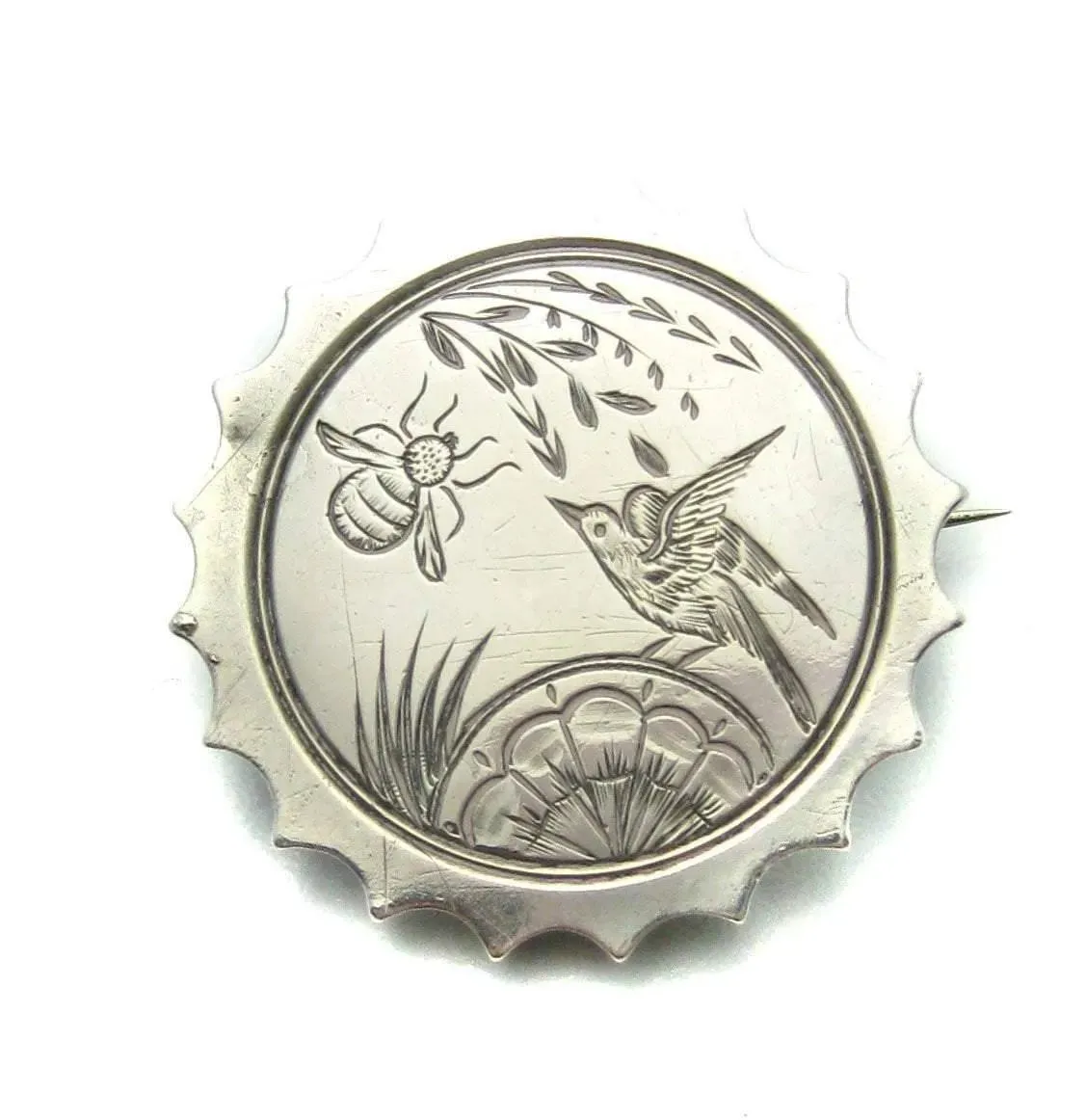 Vintage 1890 Flower Brooch