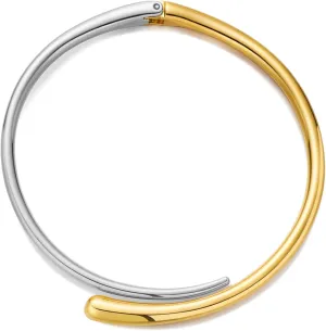 WOWORAMA Chunky Choker Collar Necklace for Women Gold Silver Teardrop Choker Necklace Spring Open Cuff Necklace Metal Statement Necklace